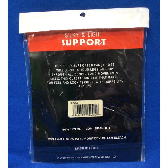 VTG Goldstone Isadora Sheer Control Top Pantyhose Queen Black - Picture 2 of 5